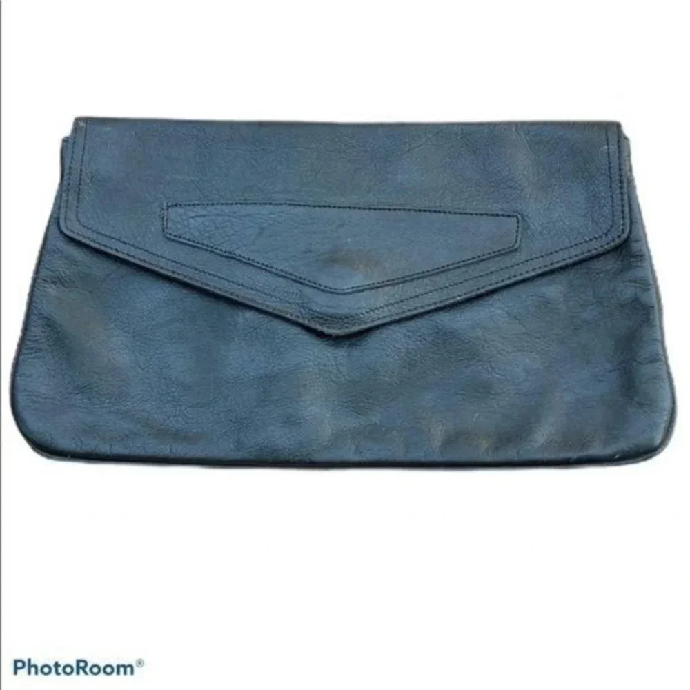 phillippe vintage leather‎ envelope clutch​​